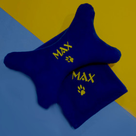 chabrowy zestaw dla psa z imieniem max sweetapaszka.pl